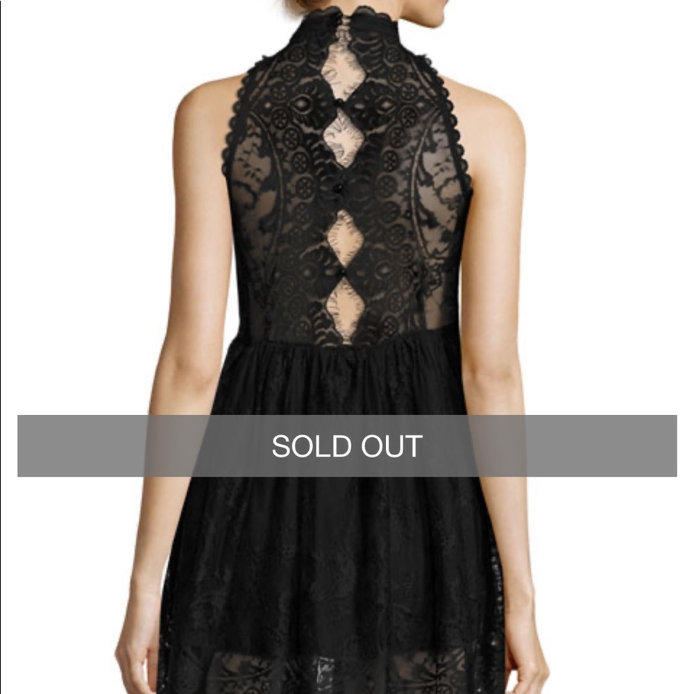 Neiman Marcus On the Road Black Lace Halter Dress - Picture 3 of 8